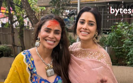 Nikita Rawal Visits Lalbaugcha Raja on Day 1, Spreads Festive Cheer with Nushrratt Bharuccha